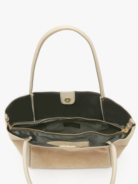 Cross Body Tas Velvet Caviar Leder Milano Beige velvet caviar VC24021 ander zicht 3
